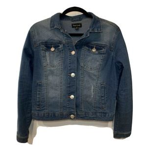 Newlook Blue Denim Button Jean Jackets Girls L